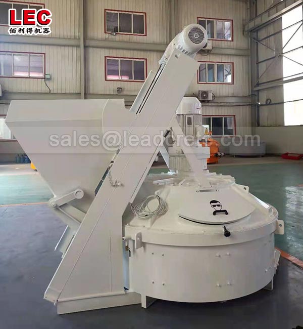 1m3 output capacity ready mixed concrete planetary mixer with hydraulic discharging