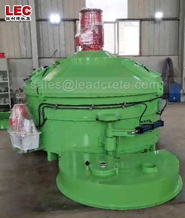Hopper with hydraulic concrete mixer