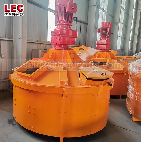 Planetary counter current concrete mixer