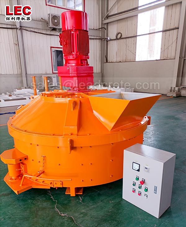Vertical shaft planetary mixing plant