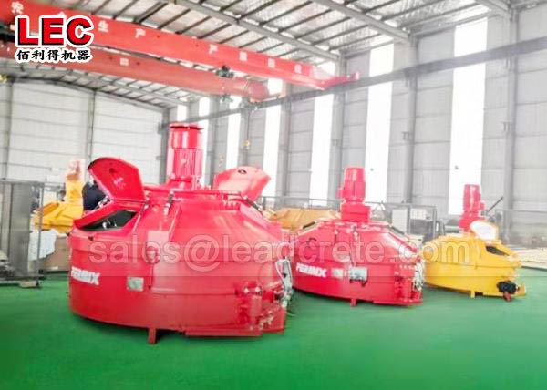 Planetary concrete mixer for concrete blocks