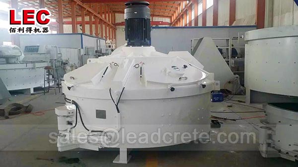 Concrete planetary mixer for glass building material