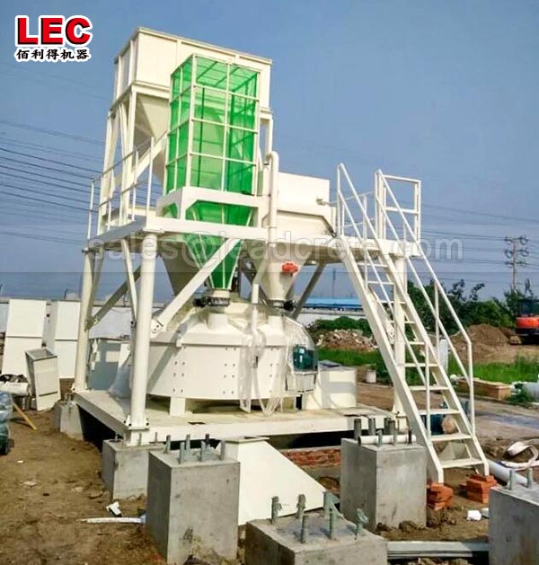 Planetary concrete mixer for glass building material