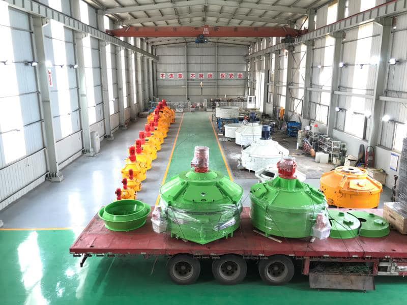 Planetary concrete mixers to concrete batching plant