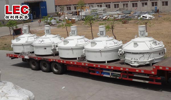 Counter-current planetary concrete mixer