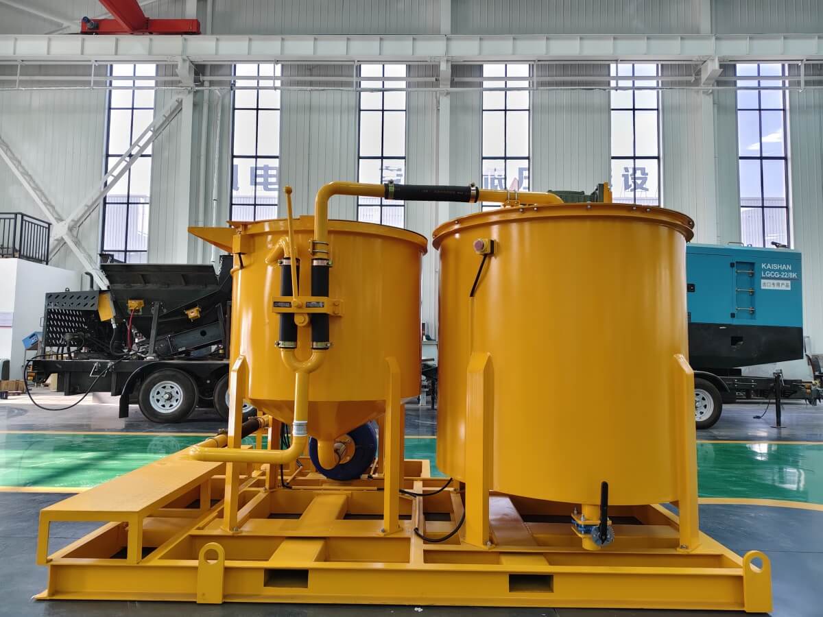 750L cement grout mixer with agitator