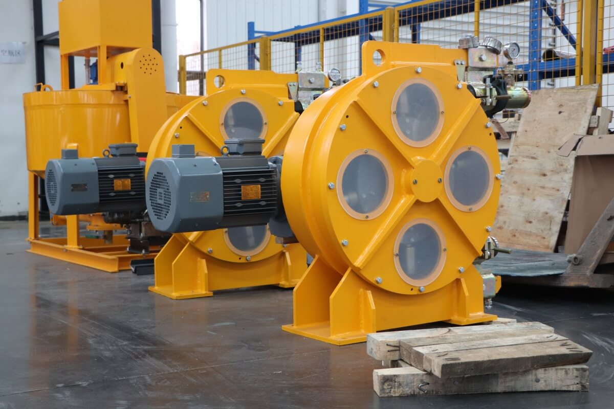 Peristaltic hose pump for railway