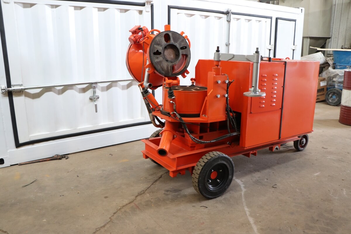 Pea stone shotcrete machine