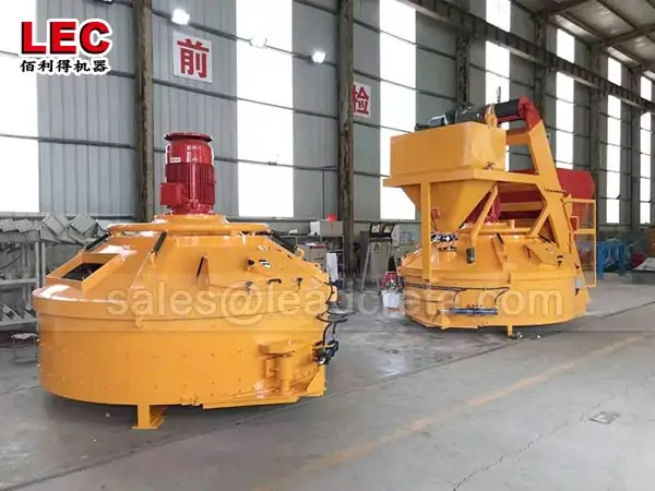 Vertical commercial concrete mixer