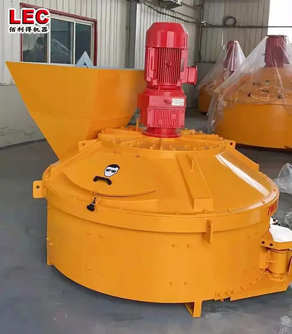 Counter flow planetary concrete mixer
