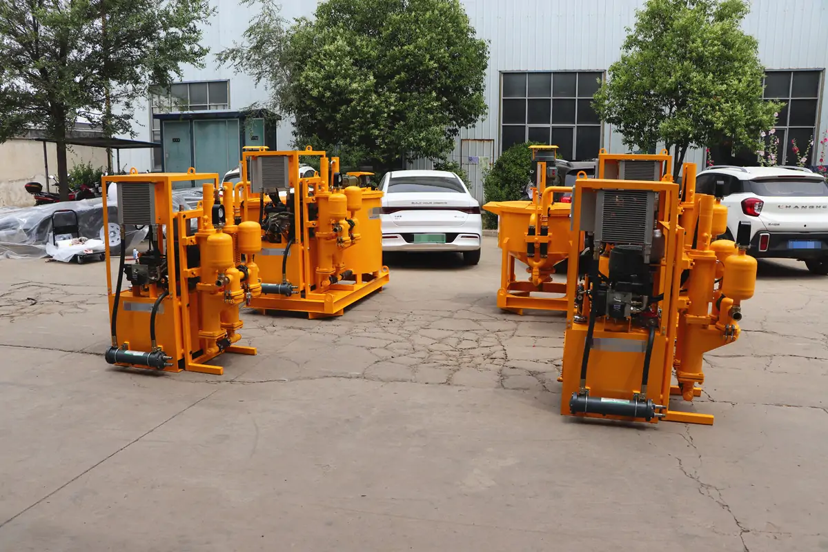 Cement grout mixer and pump machine