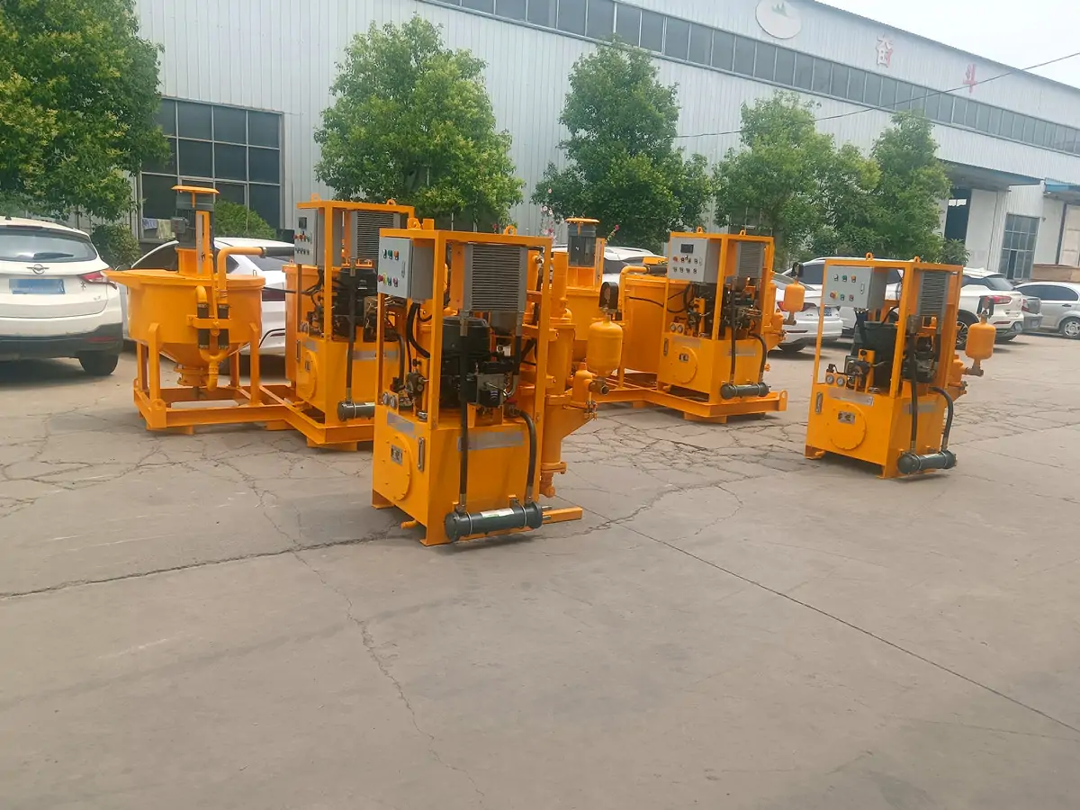 Grouting plant for ground anchors