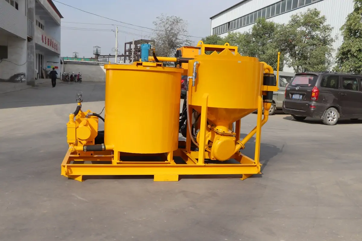Diesel jet grouting mixer station