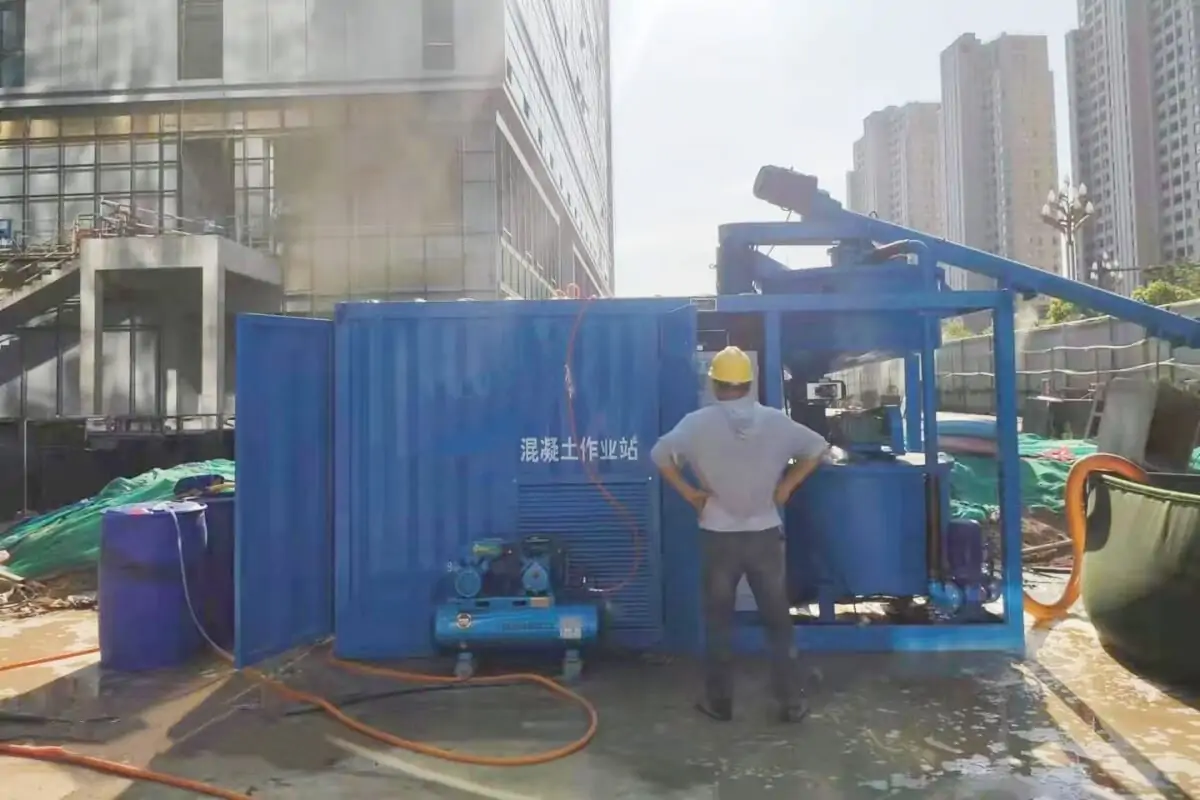 Foam concrete plant for road & bridge construction