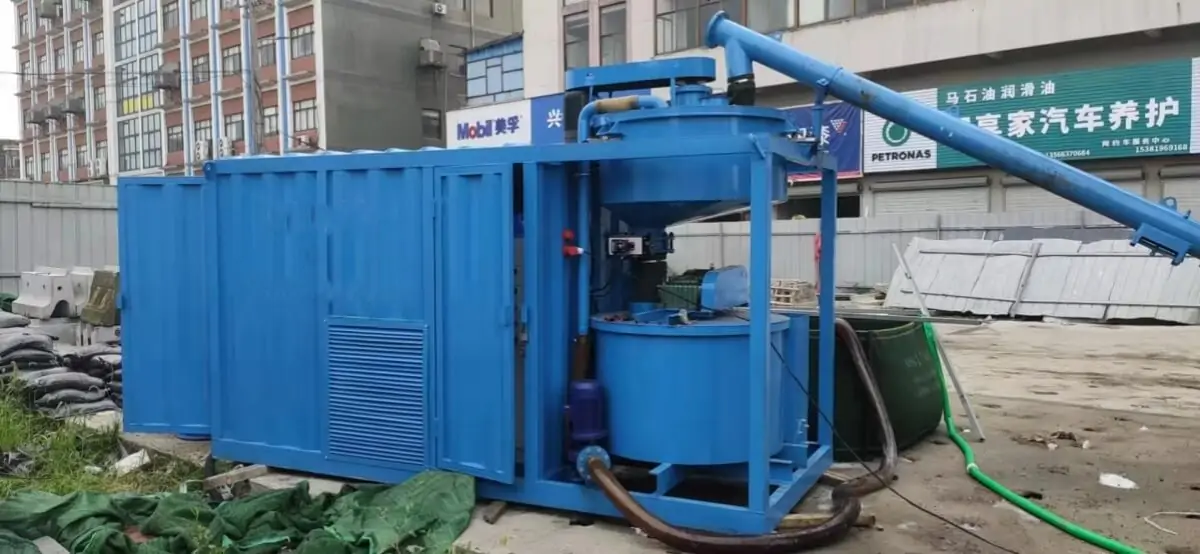 Large capacity lightweight foam concrete making plant