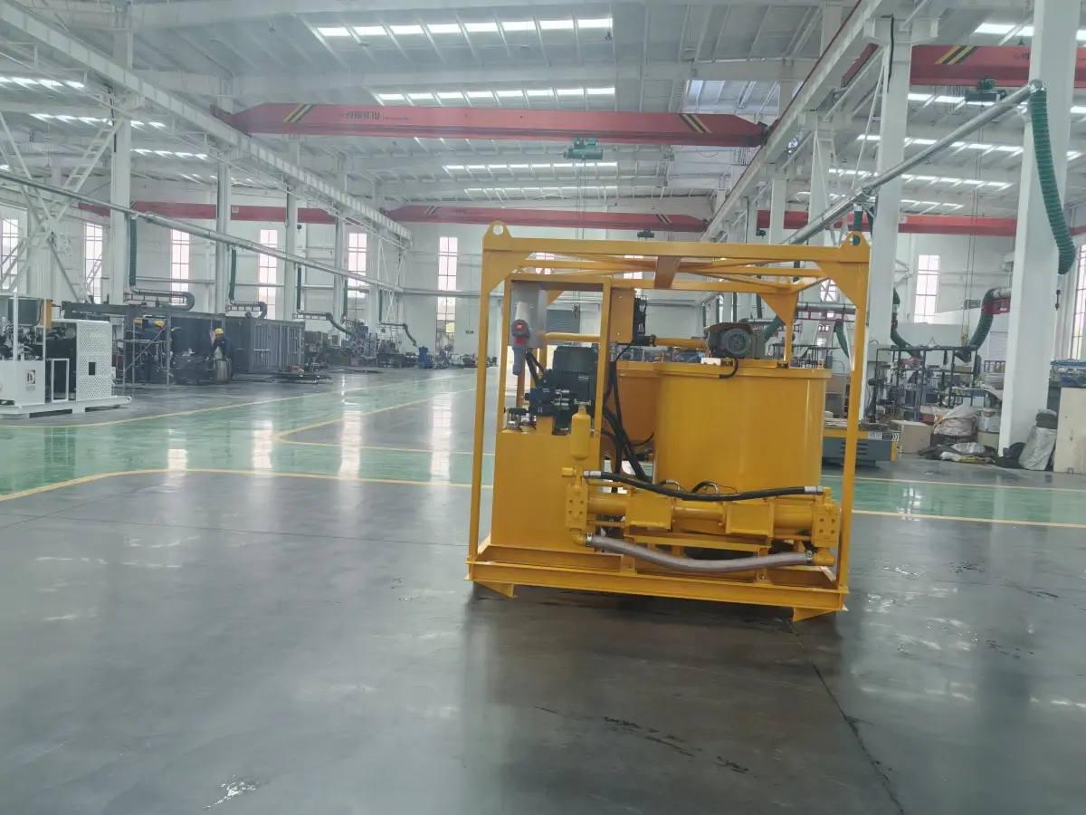 High pressure grout mixer plant
